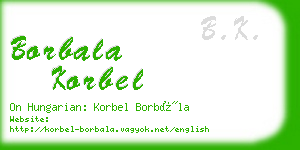 borbala korbel business card